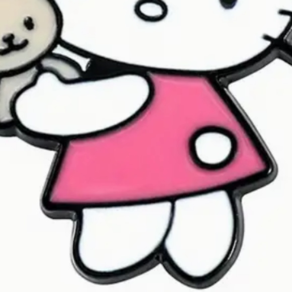 Hello Kitty Enamel Brooch Sanrio Anime Pins Kawaii - About 1" X 1" - NWT - Picture 5 of 5
